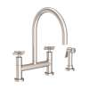 Newport Brass East Linear(R): Kitchen Bridge Faucet with Side Spray