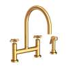 Newport Brass East Linear(R): Kitchen Bridge Faucet with Side Spray