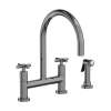 Newport Brass East Linear(R): Kitchen Bridge Faucet with Side Spray
