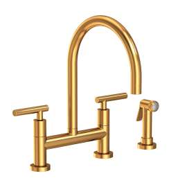 Newport Brass East Linear(R): Kitchen Bridge Faucet with Side Spray