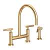 Newport Brass East Linear(R): Kitchen Bridge Faucet with Side Spray