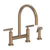 Newport Brass East Linear(R): Kitchen Bridge Faucet with Side Spray
