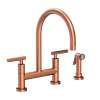 Newport Brass East Linear(R): Kitchen Bridge Faucet with Side Spray