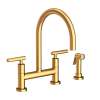 Newport Brass East Linear(R): Kitchen Bridge Faucet with Side Spray