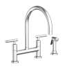 Newport Brass East Linear(R): Kitchen Bridge Faucet with Side Spray