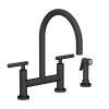 Newport Brass East Linear(R): Kitchen Bridge Faucet with Side Spray