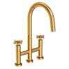 Newport Brass East Linear(R): Kitchen Bridge Pull-Down Faucet