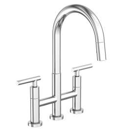 Newport Brass East Linear(R): Kitchen Bridge Pull-Down Faucet