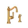 Newport Brass Jacobean: Single Handle Kitchen Faucet with Side Spray