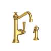 Newport Brass Jacobean: Single Handle Kitchen Faucet with Side Spray