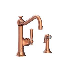 Newport Brass Jacobean: Single Handle Kitchen Faucet with Side Spray