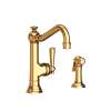Newport Brass Jacobean: Single Handle Kitchen Faucet with Side Spray