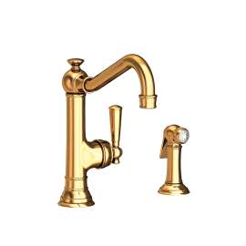 Newport Brass Jacobean: Single Handle Kitchen Faucet with Side Spray