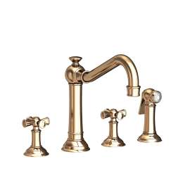 Newport Brass Jacobean: Kitchen Faucet with Side Spray