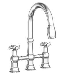 Newport Brass Jacobean: Kitchen Bridge Pull-Down Faucet