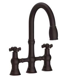Newport Brass Jacobean: Kitchen Bridge Pull-Down Faucet