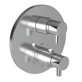 Newport Brass East Linear(R): 1/2" Round Thermostatic Trim Plate with Handle