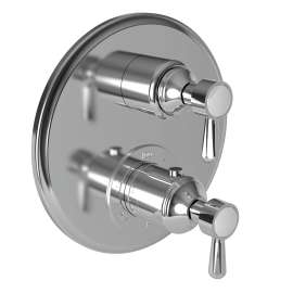 Newport Brass Astaire: 1/2" Round Thermostatic Trim Plate with Handle