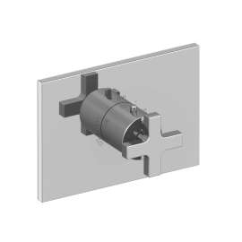 Newport Brass Secant(R): 3/4" Rectangular Thermostatic Trim Plate with Handle