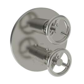 Newport Brass East Linear(R): 1/2" Round Thermostatic Trim Plate with Handle