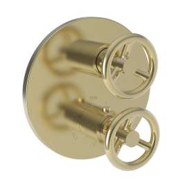 Newport Brass East Linear(R): 1/2" Round Thermostatic Trim Plate with Handle