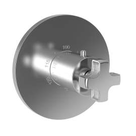 Newport Brass Griffey: 3/4" Round Thermostatic Trim Plate with Handle