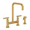 Newport Brass Muncy: Kitchen Bridge Faucet with Side Spray
