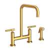 Newport Brass Muncy: Kitchen Bridge Faucet with Side Spray