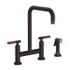 Newport Brass Muncy: Kitchen Bridge Faucet with Side Spray