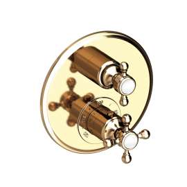 Newport Brass Astor(R): 1/2" Round Thermostatic Trim Plate with Handle