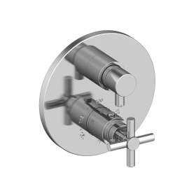 Newport Brass East Linear(R): 1/2" Round Thermostatic Trim Plate with Handle