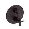 Newport Brass East Linear(R): 1/2" Round Thermostatic Trim Plate with Handle