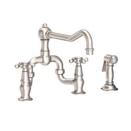 Newport Brass Chesterfield(R): Kitchen Bridge Faucet with Side Spray