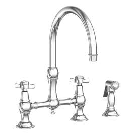 Newport Brass Chesterfield(R): Kitchen Bridge Faucet with Side Spray