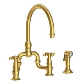 Newport Brass Chesterfield(R): Kitchen Bridge Faucet with Side Spray