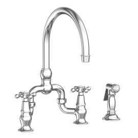 Newport Brass Chesterfield(R): Kitchen Bridge Faucet with Side Spray