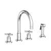 Newport Brass East Linear(R): Kitchen Faucet with Side Spray