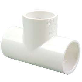 401-210 1-1/2 in. x 1-1/2 in. x 3/4 in. Tee Slip x Slip x Slip - PVC Schedule 40 (Order in Multiples of 25), L10165Y
