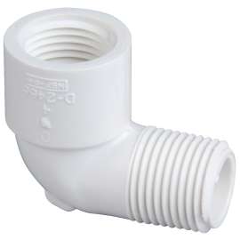 412-010 1 in. x 1 in. 90° Street Elbow MIPT x FIPT - PVC Schedule 40 (Order in Multiples of 50), L06720Y