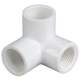 414-101 3/4 in. x 3/4 in. x 1/2 in. 90° Elbow with Side Outlet Slip x Slip x FIPT - PVC Schedule 40 (Order in Multiples of 50), L075100