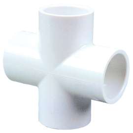 420-020 2 in. x 2 in. x 2 in. x 2 in. Cross All Slip - PVC Schedule 40 (Order in Multiples of 10), L190500