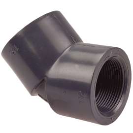 4506-3-3 1/4 in. x 1/4 in. Thread 45° Elbow FPT x FPT - PVC Schedule 80, CA05500