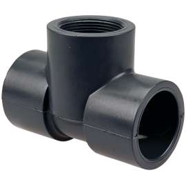 4512 1/2 in. x 1/2 in. x 1/2 in. Socket x Thread Tee S x S x FPT - PVC Schedule 80, CA10155