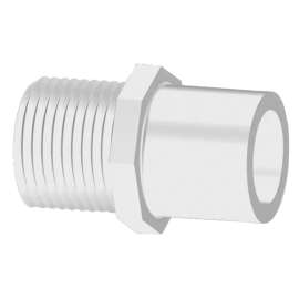 433-005 1/2 in. x 1/2 in. Male Adapter MIPT x Spigot - PVC Schedule 40 (Order in Multiples of 50), L010000