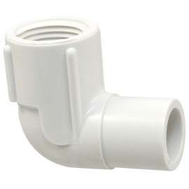 411-005 1/2 in. x 1/2 in. 90° Street Elbow Spg x FIPT - PVC Schedule 40 (Order in Multiples of 25), L061550