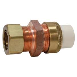 47337LF 1/2 S X BRS COMP UNION CPVC CTS, Union CPVC Slip x Copper Silicon Alloy Compression - Lead-free