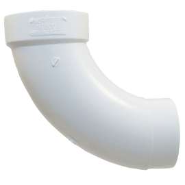 4807-2-LT 1-1/2 in. x 1-1/2 in. 90° Long Turn Street Elbow Spg x H - PVC DWV (Order in Multiples of 50), K057200
