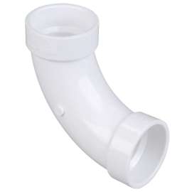 4807-LT 1-1/2 in. x 1-1/2 in. 90° Long Turn Elbow H x H - PVC DWV (Order in Multiples of 50), K057000