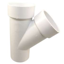 4810-2 3 in. x 3 in. x 2 in. 45° Street Wye Spg x H x H - PVC DWV (Order in Multiples of 30), K097400