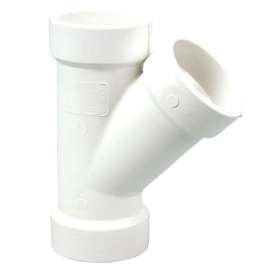 4810 3 in. x 3 in. x 1-1/2 in. 45° Wye H x H x H - PVC DWV (Order in Multiples of 20), K090750